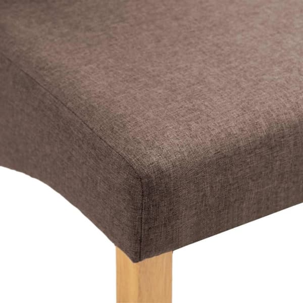 vidaXL spisebordsstole 2 stk. stof brun