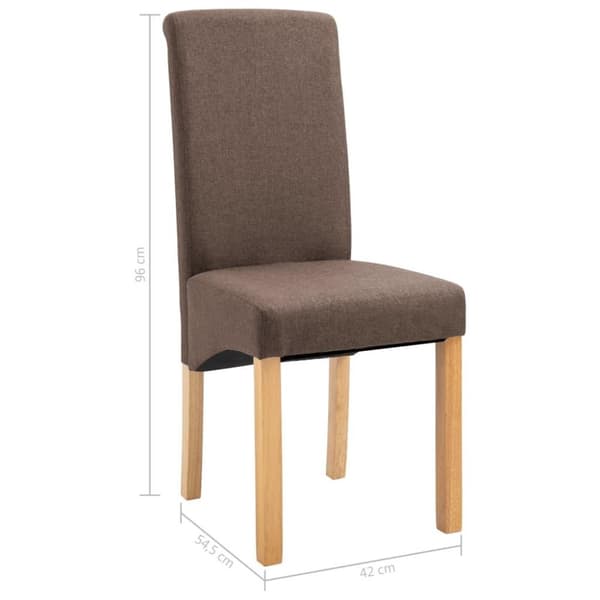 vidaXL spisebordsstole 2 stk. stof brun