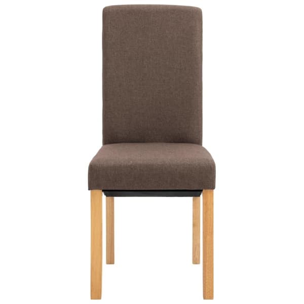 vidaXL Matstolar 2 st brun tyg