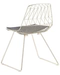 Miniatyrbillede 6 af 9: Sæt af 2 Gyldne Metalstole med Sædehynder Moderne Retro stil