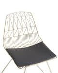 Miniatyrbillede 8 af 9: Sæt af 2 Gyldne Metalstole med Sædehynder Moderne Retro stil