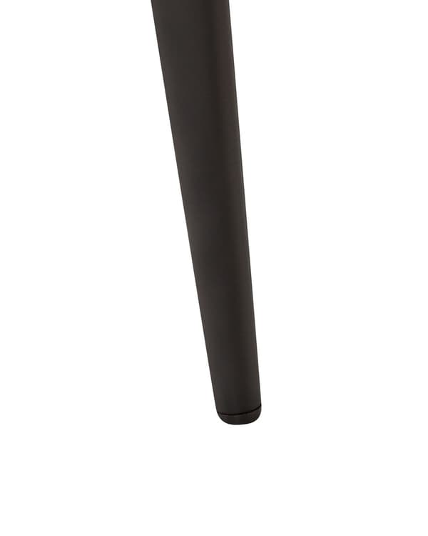 Sæt med 2 navy blå velourstole med sorte metalben i retro glamour stil spisestuestole til stuen