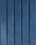 Miniatyrbillede 9 af 9: Sæt med 2 navy blå velourstole med sorte metalben i retro glamour stil spisestuestole til stuen