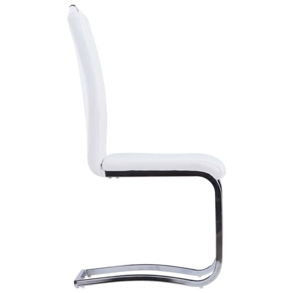 vidaXL spisebordsstole med cantilever 4 stk. kunstlæder hvid