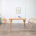Miniatyrbild 9 av 9: vidaXL Matstolar 2 st gräddvit böjträ och konstläder