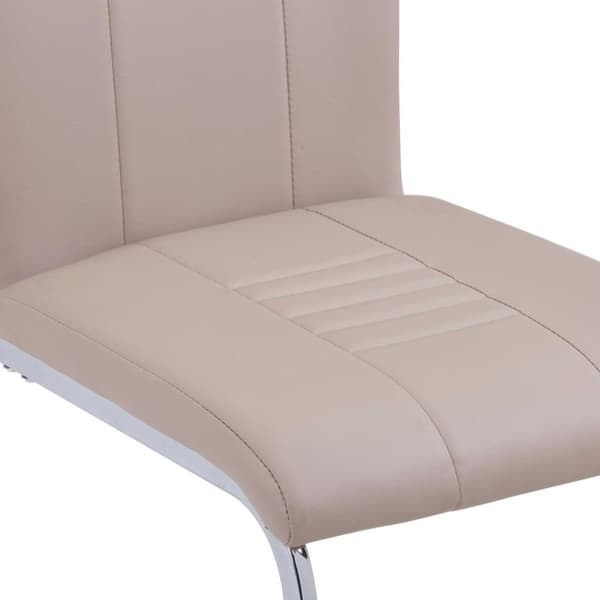 vidaXL spisebordsstole med cantilever 4 stk. kunstlæder cappuccino