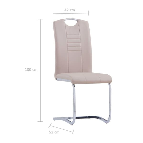 vidaXL spisebordsstole med cantilever 4 stk. kunstlæder cappuccino