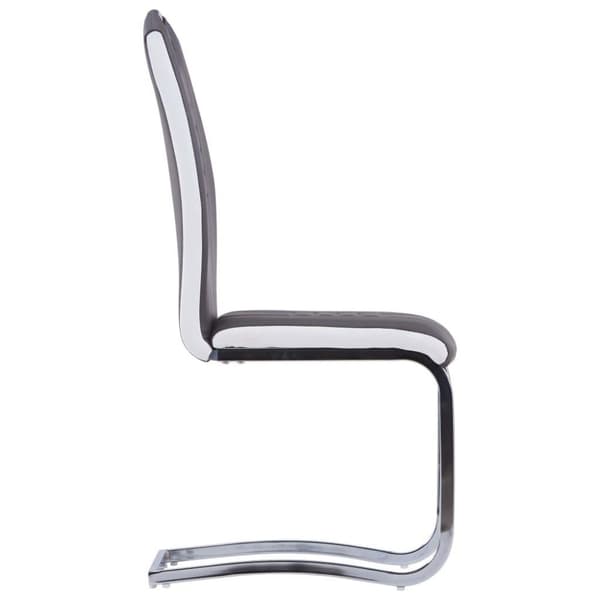 vidaXL spisebordsstole med cantilever 4 stk. kunstlæder grå