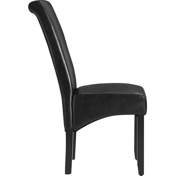 Spisebordsstol, ergonomisk - sort,Sæt med 4 stk.
