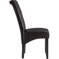 Miniatyrbillede 3 af 8: Spisebordsstol, ergonomisk - brun,Sæt med 6 stk.