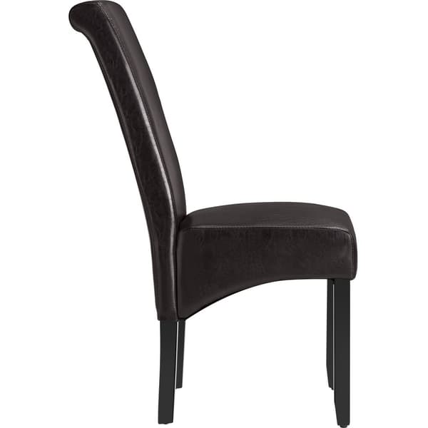Spisebordsstol, ergonomisk - brun,Sæt med 6 stk.