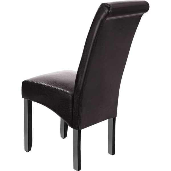 Spisebordsstol, ergonomisk - brun,Sæt med 6 stk.