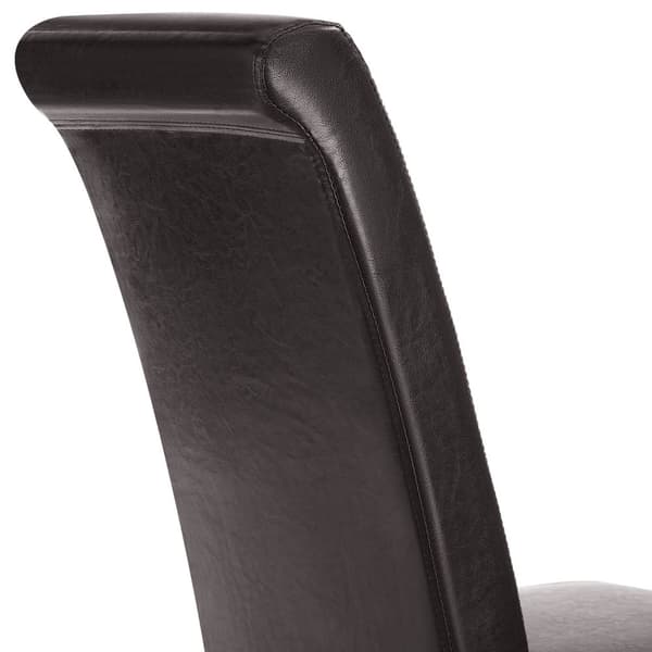 Spisebordsstol, ergonomisk - brun,Sæt med 6 stk.