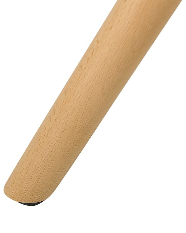 Spisebordsstole Sort Plastik og Lyst Træ Sæt 86 x 45 x 49 cm Dekorativ Skalstole med Kunstlæder Sæde Spisestue Køkken Indretning Skandinavisk