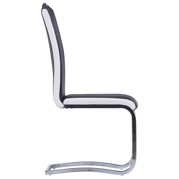 vidaXL spisebordsstole med cantilever 6 stk. kunstlæder sort