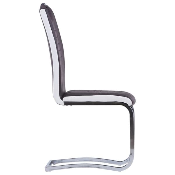 vidaXL spisebordsstole med cantilever 6 stk. kunstlæder brun