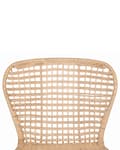 Miniatyrbild 9 av 10: Set av 2 Matstolar Sand Beige Rotting Korg Svart Metallram Rustik Inomhus Boho Design