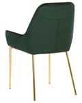 Pikkukuva 7 / 10: Tuoli vihreä sametti verhoilu kultaiset jalat 2 kpl setti retro glamour tyyli
