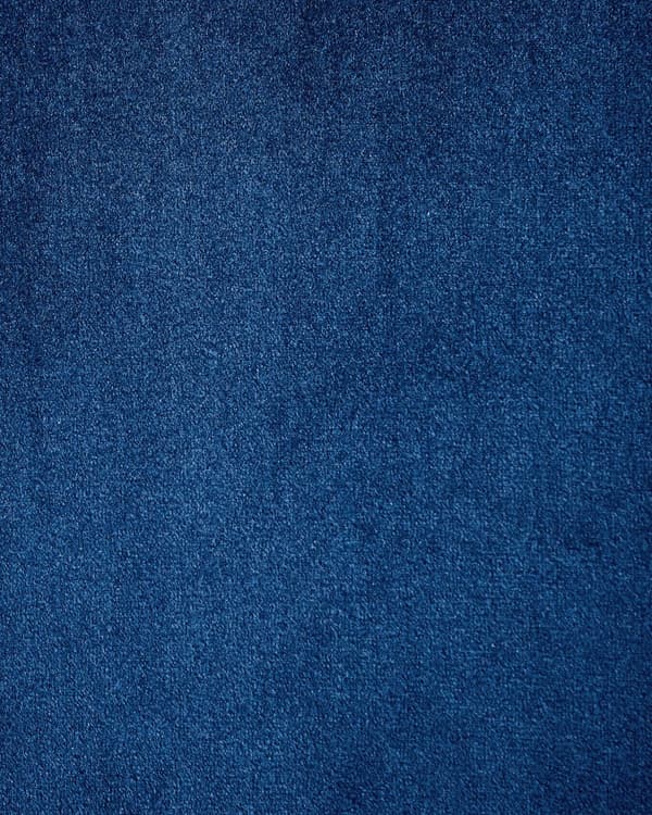 Et sæt med 2 Spisestuestole Blå Velour Betrukket med Sorte Ben Retro Glamour Stil