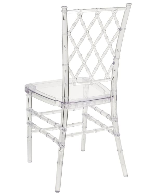 Tuoli synteettinen materiaali läpinäkyvä 2 kpl setti pinna selkänoja käsinojaton vintage moderni tyyli