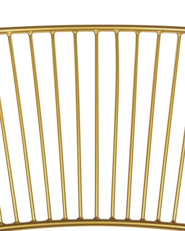 Spisebordsstol Guld Metal Sort Kunstlæder Sæt 2 stk Spisestue Stole med Armlæn Design Buet Ryg Glamour til Køkken Indretning