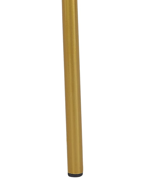 Spisebordsstol Guld Metal Sort Kunstlæder Sæt 2 stk Spisestue Stole med Armlæn Design Buet Ryg Glamour til Køkken Indretning