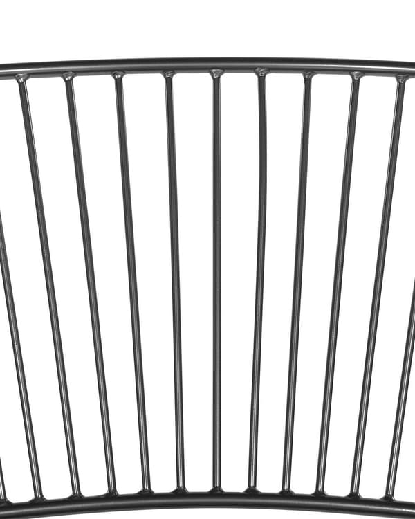 Spisebordsstol Sort Metal Sort Kunstlæder Sæt 2 stk Spisestue Stole med Armlæn Design Buet Ryg Glamour til Køkken Indretning