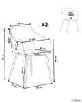 Miniatyrbild 3 av 8: Set med 2 Matstolar Plast Svart Minimalist Design Armstöd Vardagsrum Kök Möbler
