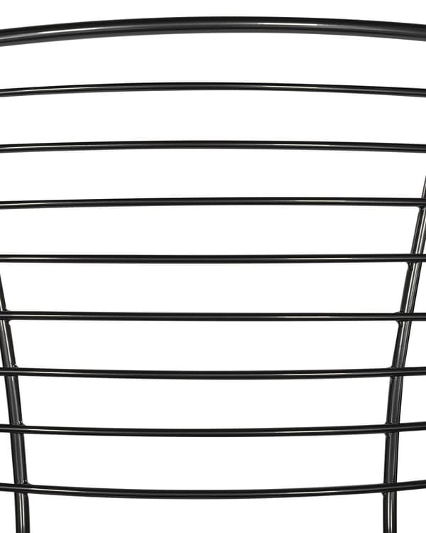 Set av 2 Matstolar Svart Metalltråd Design Konstläder Svart Sitskudde Industriell Modern
