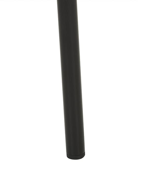 Set av 2 Matstolar Gul Manchestertyg Klädd Sits Svarta Metallben Modern Stil