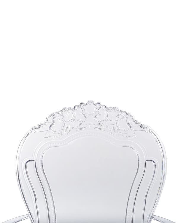 Set av 2 Matstolar Transparent Akryl Stabil Rygg Stapelbar Vintage Modern Design