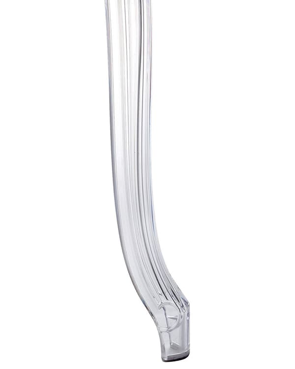 Set av 2 Matstolar Transparent Akryl Stabil Rygg Stapelbar Vintage Modern Design