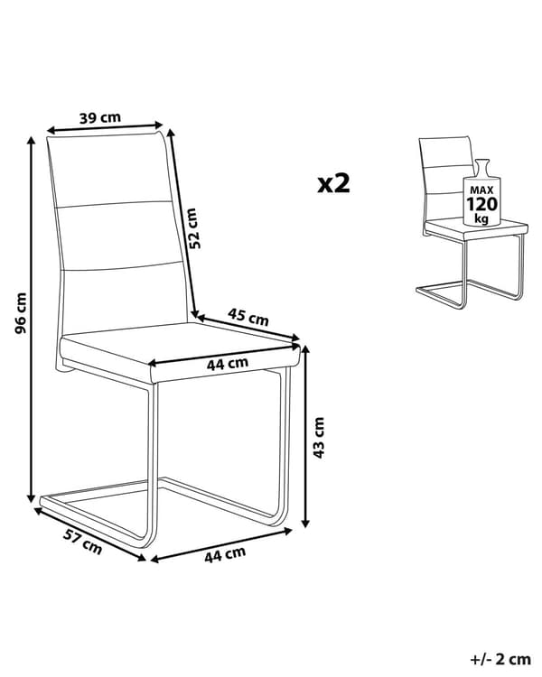 Frisvingerstole Grå Velour Sølv Metalben Sæt 2 stk Polstrede Moderne Spisebordstole Cantilever Høj Ryg Design Køkken Stole til Spisebord