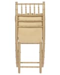 Miniatyrbillede 6 af 9: Klapstole Guld Bøgetræ Sæt 4 Stk Sammenklappelig Foldbar Spisestole uden Armlæn Moderne Glamour til Spisebord Køkken Spisestue Indretning