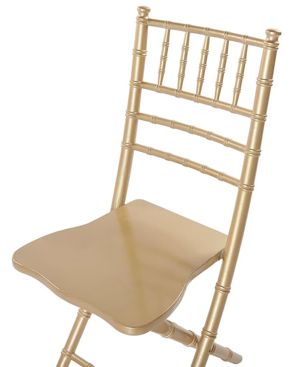 Klapstole Guld Bøgetræ Sæt 4 Stk Sammenklappelig Foldbar Spisestole uden Armlæn Moderne Glamour til Spisebord Køkken Spisestue Indretning