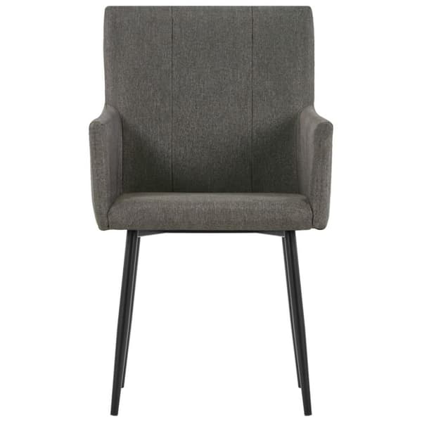 vidaXL Matstolar med armstöd 2 st taupe tyg