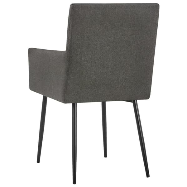 vidaXL Matstolar med armstöd 2 st taupe tyg