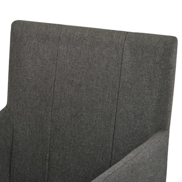 vidaXL Matstolar med armstöd 2 st taupe tyg