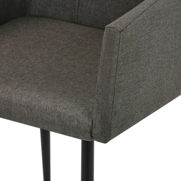 vidaXL Matstolar med armstöd 2 st taupe tyg