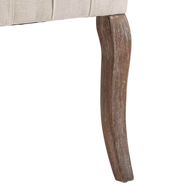 vidaXL spisebordsstole 2 stk. hør-look stof beige