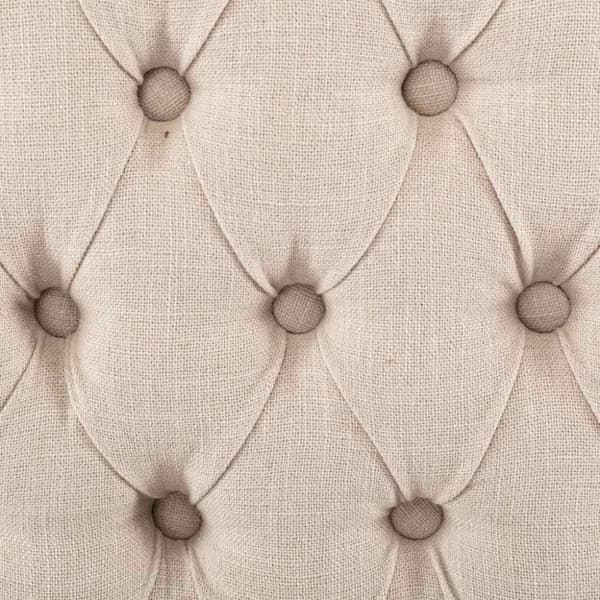 vidaXL spisebordsstole 2 stk. hør-look stof beige