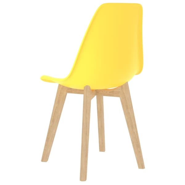 vidaXL Matstolar 6 st gul plast
