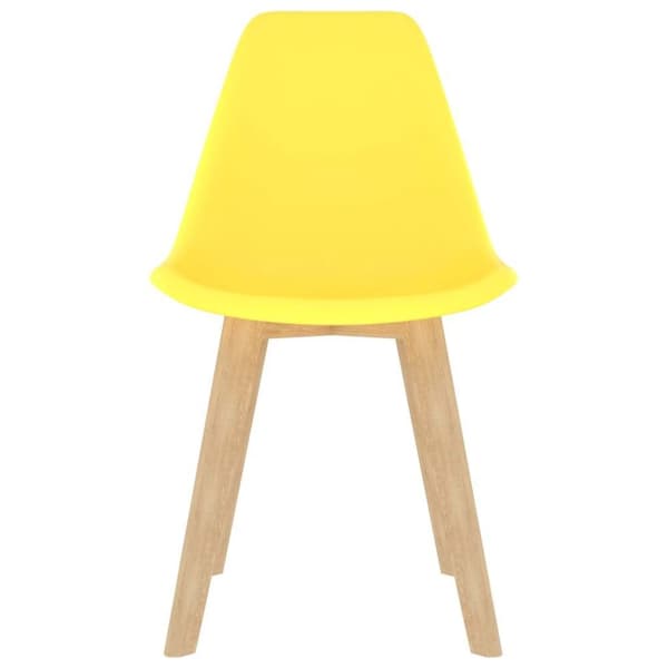 vidaXL spisebordsstole 2 stk. plastik gul