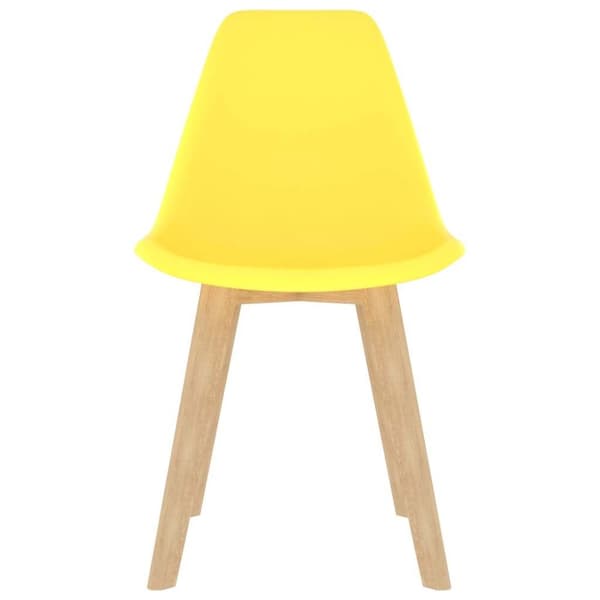 vidaXL spisebordsstole 4 stk. plastik gul
