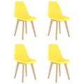 Miniatyrbillede 1 af 7: vidaXL spisebordsstole 4 stk. plastik gul