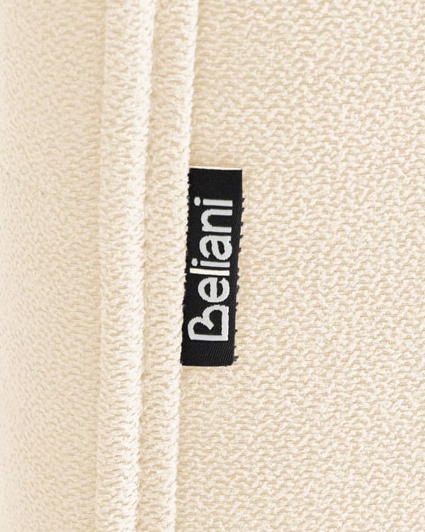 Set av 2 Matstolar Creme tyg Glam Modern Design Svarta Träben