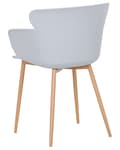 Miniatyrbild 6 av 9: Set av 2 Matstolar Grå Syntetiskt Material Metallben Ergonomiskt Ryggstöd Modern Vardagsrum