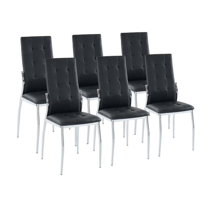 ALMA 6 ruokasalin tuolia - mustaa metallia - L 46 x L 50 x K 100 cm