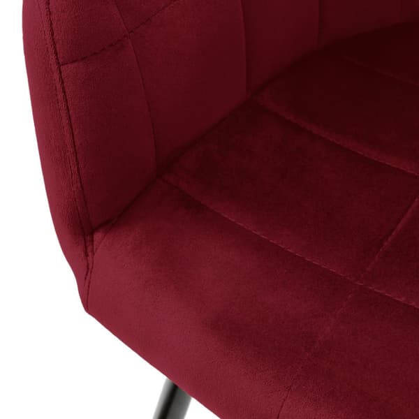 ECD Germany sarja 2 Ruokapöydän tuolit Ruokapöydän tuoli selän ja käsivarren Bordeaux velvet istuin metallivarret keittiötuolit keittiö tuoli olohuone