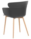 Pikkukuva 6 / 9: Tuoli musta synteettinen materiaali 2 kpl setti metallijalat ergonominen selkänoja moderni tyyli